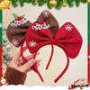 Diadema de Copo de Nieve Navideño con Lazo de Colores Accesorios Lindos para Nochebuena Pinza para el Cabello Ropa para la Cabeza Otoño Invierno