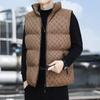 Chaqueta Acolchada de Algodón de Otoño e Invierno Transfronteriza Chaleco para Hombre Marca de Moda Holgado Talla Grande Chaqueta Casual Chaleco Cálido Grueso sin Mangas para Pareja
