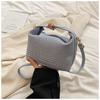 Bolsa de Mão de Nicho Feminina 2024 Primavera e Verão Novo Estilo Versátil Bolsa Almofada Simples Casual Ombro Transversal