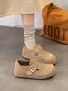 Estilo Idêntico de Zhang Linghe Torrada Integral Pequena Sola Grossa Cobertura Total Birkenstock Novos Mocassins Slip-On Primavera e Outono
