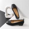 Zapatos de Trabajo Profesionales Negros de Piel Suave para Mujer 2025 Nuevos Zapatos de Oficina Cómodos con Suela Suave de Punta Cuadrada Baja para Primavera y Otoño