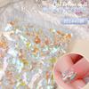 Mini unha aurora mágica de fundo plano em forma de broca 1440 grande saco de elfo quente com unhas jóias atacado