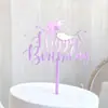 Nueva Decoración para Pastel de Cumpleaños de Acrílico de Doble Capa Estilo Copyright Ins Niño y Niña Feliz Cumpleaños Inserto para Pastel