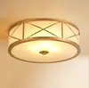 Lámpara de Techo Estilo Americano Totalmente de Cobre Luz para Dormitorio Pequeño Pasillo Pasillo Porche de Entrada Balcón Luminaria de Techo de Cobre Puro