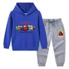 Nova coleção outono/inverno 2023 roupas infantis transfronteiriças suéter com capuz e calça conjunto de duas peças para bebê algodão manga longa