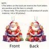 Navidad Papá Noel Colgante Transfronterizo Nuevo Acrílico Plano Coche Retrovisor Colgante Fiesta Colgante Joyería