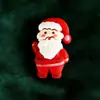 Accesorios para Árbol de Navidad Cabeza de Anciano Muñeco de Nieve Dibujos Animados Pegamento de Crema DIY Pasador Imán para Refrigerador Hebilla de Zapato Accesorios de Resina Adornos