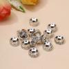 Xizang Espaciador Plateado Accesorios Cuentas Bodhi Espaciador de Rueda Geométrica Pulsera Cuentas Planas Joyería de Aleación DIY