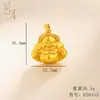 Loja de ouro mesmo estilo antigo areia ouro ponto de broca Maitreya Buda pingente feminino loja de ouro mesmo estilo cobre banhado barriga grande sorrindo Buda pingente