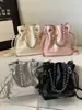 Bolsa Feminina Casual Estilo Coreano Simples Nova de Verão 2026, Bolsa Transversal Estilosa da Moda, Bolsa de Ombro, Bolsa de Corrente Estilo Balde