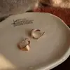 Brincos de Círculo com Fio Torcido, Design de Nicho, Moda de Luxo, Brincos Versáteis, Presilhas de Orelha, Brincos de Novo Estilo