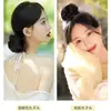 Peruca de Coque Baixo para Mulheres, Faixa de Cabelo de Cabelo Humano Real, Coque de Cabelo Estilo Antigo Hanfu, Acessório de Cabelo Natural Fofo, Ferramenta Fácil para Penteado