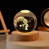 Bola de Cristal Luminosa del Sistema Solar con Grabado Interior, Adorno de Luz Nocturna de Escritorio, Bola de Cristal, Decoración Transfronteriza, Regalo de Cumpleaños