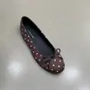 Zapatos Planos de Ballet con Lazo de Lunares Estilo Francés para Mujer 2026 Nuevos Mocasines Slip-On de Punta Redonda Baja Estilo Francés