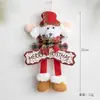 Colgante de muñeco de Santa Claus transfronterizo DIY Muñeco de nieve de tela Muñeco para decoración de árbol de Navidad Colgante de muñeco