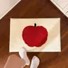 Alfombra de baño de felpa con estampado de tomates, alfombrilla absorbente para el suelo para uso doméstico, alfombrilla de baño, alfombrilla para inodoro, felpudo engrosado y alfombrilla refrescante