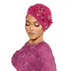 Amazon Cross-Border Novo Modelo Tecido Air Layer Cor Sólida Estampa Floral Lenço de Cabeça Chapéu Touca Chapéu Fabricante em Estoque