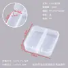 Cajas de Plástico Transparente con 10, 15 y 24 Compartimentos Fijos para Botones de Ferretería, Aparejos de Pesca, Joyería, Accesorios de Papelería