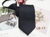 Corbata con cremallera para hombre, formal, de negocios, de 8 cm, fácil de tirar, sin corbata, con rayas rojas y negras.