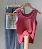 Camisola de Canalé para Mujer Estilo Nuevo Verano 2026, Corte Ajustado, Anti-Exposición, Adecuada para Usar en Capas o Sola, Top Corto Deportivo