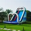 Escorregador inflável em formato de coração de pêssego equipamento de diversão infantil parque aquático inflável Castelo Travesso fábrica de trampolins vendas diretas