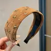 Diadema de Esponja Color Café Otoño Invierno para Mujer Estilo Coreano Uso Diario Versátil Diadema Alta para la Frente para Lavarse la Cara Atadura de Pelo Pinza para el Cabello