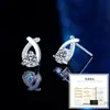 Pendientes de Plata de Ley S925 con Forma de Cruz Microincrustada de Moissanita Color D, Joyería para Orejas de Lujo Versátil y Accesible de Alta Gama para Mujer