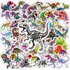 Sourcing Direto Transfronteiriço 56 Folhas Adesivos Fofos de Dinossauro Esqueleto Graffiti Personalidade Criativa Decoração Papelaria Adesivos para Garrafa de Água