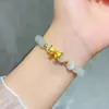 Pulseira Olho de Gato Natural enfeite de laço design de pequenas contas de transferência pulseira segura e de boa sorte design simples de luxo leve