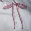 Camisa de Uniforme Jk de Color Sólido sin Corbata Lazo Cuerda de Corbata para Mujer Accesorio de Traje de Marinero Cinta