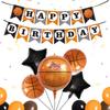 Set de Cumpleaños Temático de Baloncesto Escena de Cumpleaños para Niños Diseño de Fiesta Decoración con Globos de Baloncesto para Cumpleaños