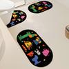 Alfombrilla de Piso de Barro Diatómico con Cachorro de Dibujos Animados para Puerta de Baño Absorbente Antideslizante Resistente a la Suciedad Felpudo para Inodoro Secado Rápido Fácil Cuidado Cojín