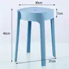 Banquinho de Plástico Espessado, Empilhável, Banquinho Alto Moinho de Vento, Cadeira Minimalista Moderna, Cadeira para Sala de Estar e Jantar, Banquinho Redondo de Plástico, Suporta Peso