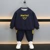 Conjunto de sudadera para niños, primavera 2025, nueva ropa para niños, elegante y a la moda, ropa deportiva informal para niños pequeños y medianos.