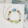 Pulsera de cerámica de Jingdezhen, nueva y que no se decolora, para estudiantes mujeres, pulsera de cuentas de estilo antiguo, pulsera de cerámica fresca y moderna