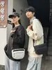 Bolso Pequeño Cruzado para Hombres y Mujeres, Nuevo de Moda Versátil Casual Moda Ins Deportes Estudiante Bolso de Lona Pequeño Bolso de Hombro
