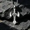 Colar Cruz de Titânio Aço Europeu e Americano Personalidade Padrão Clássico Hip Hop Pingente Masculino SP729