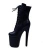 Estilo europeu e americano super sexy 20cm cobra padrão moda botas palco passarela passarela botas de aço tubo dança botas neutras botas curtas