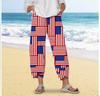2026 Nuevos Pantalones Anchos de Amazon Sueltos Casuales de Algodón y Lino Estampados con Bolsillo Cintura Elástica Pantalones Cortos para Mujer en Stock