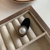 Corea del Sur Vintage Terciopelo Perla Pedrería Horquilla Clip Tocado Lado Sentido de Alta Gama Pequeña y Exquisita Horquilla Clip de Pico de Pato