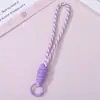 Lanyard Corto Trenzado Estilo Ins Macarrón Color Contrastante para Bolso Cuerda de Mano Accesorios de Cuerda Trenzada Hechos a Mano DIY