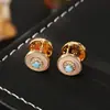 Pendientes de Lujo Ligero Retro Hija del Mar, Pendientes Doble Cara de Alta Gama y Exquisitos, Pendientes de Concha de Circonio de Diseño de Nicho para Mujer