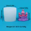 Molde de Silicona para Hornear DIY, Casa de Cabina, Castillo, Deslizante, Vela, Aromaterapia, Adornos de Escritorio, Molde de Silicona