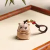Doce Llaveros del Zodiaco con Tallados en Madera para Llaves del Coche: Rata, Buey, Tigre, Conejo, Dragón, Serpiente, Caballo, Oveja, Mono, Gallo, Perro, Conejo