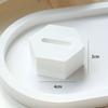 Suporte de Exibição Geométrico Branco Simples para Anéis Joias Joias Suporte de Exibição de Anéis Prato de Exibição Adereços para Fotografia de Joias