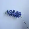 Película de flores artificiales Phalaenopsis 3D de 9 piezas, tacto real, flores falsas para bodas, arreglos florales para el hogar, decoración de habitaciones de bodas.