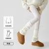 Leggings Grossos de Lã com Forro de Fleece para Outono e Inverno, Meias-Calças Pretas e Cinzas Térmicas com Compressão para Mulheres