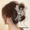 Pinza para el pelo de dibujos animados coreanos para mujer, pasador de lazo, pinza de tiburón exquisita de alta gama, tamaño grande para cabello grueso, accesorio para el cabello