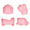 Molde de Biscoito Série Hospital Coração 3D Desenho Animado DIY Argila Simulação Biscoitos Impressos