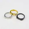 Anillo DIY de acero inoxidable más vendido en Europa y América, se puede grabar con texto o imágenes, superficie lisa, anillo de diseño de acero inoxidable para parejas